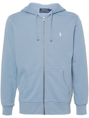 Polo Ralph Lauren Polo-Pony-embroidery zipped hoodie - Blue