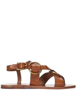 Polo Ralph Lauren Polo Pony leather sandals - Brown