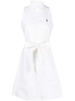Polo Ralph Lauren Polo Pony sleeveless shirt-dress - White