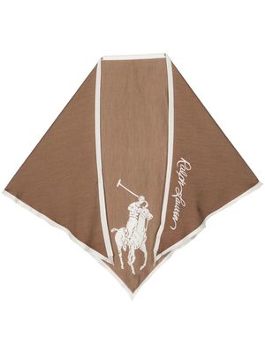 Polo Ralph Lauren Polo Pony triangle scarf - Brown