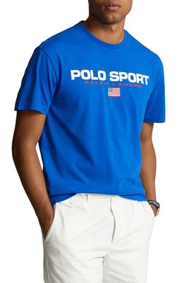 Polo Ralph Lauren Polo Sport Logo Cotton Graphic T-Shirt in Heritage Blue