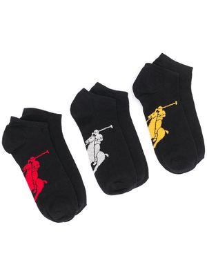 Polo Ralph Lauren pony motif ankle socks - Black