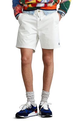 Polo Ralph Lauren Prepster Stretch Cotton Twill Chino Shorts in Deck Wash White