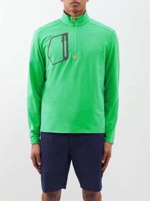 Polo Ralph Lauren - Quarter-zip Jersey Long-sleeved Top - Mens - Green