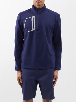 Polo Ralph Lauren - Quarter-zip Recycled-fibre Jersey Sweatshirt - Mens - Navy