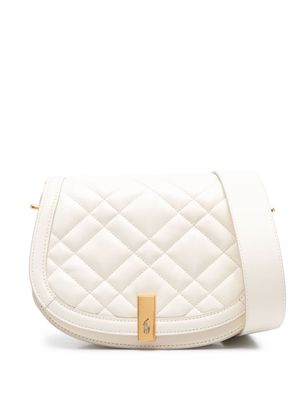 Polo Ralph Lauren quilted-finish saddle crossbody bag - White