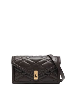 Polo Ralph Lauren quilted leather clutch - Brown