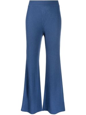 Polo Ralph Lauren ribbed-knit flared trousers - Blue