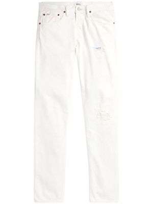 Polo Ralph Lauren ripped mid-rise slim-fit jeans - Neutrals