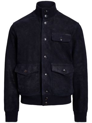 Polo Ralph Lauren Roghout suede bomber jacket - Blue