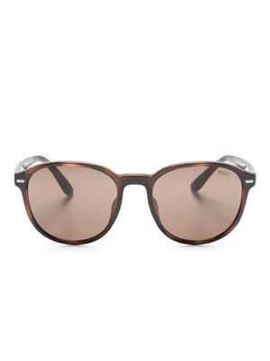 Polo Ralph Lauren round-frame transparent sunglasses - Brown