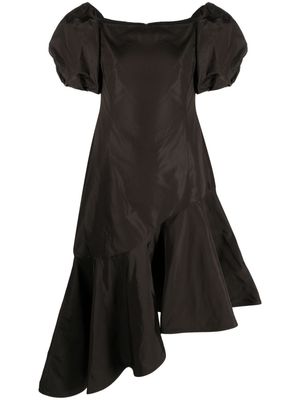 Polo Ralph Lauren ruffled asymmetrical taffeta gown - Brown