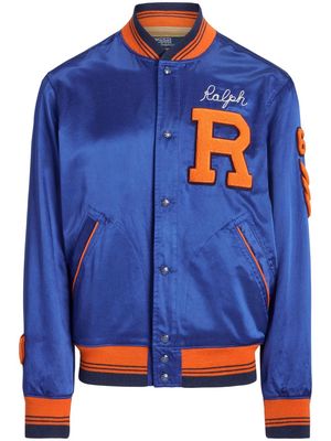 Polo Ralph Lauren satin baseball bomber jacket - Blue