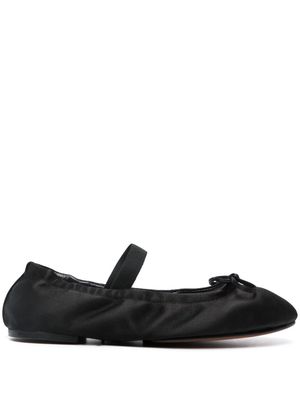 Polo Ralph Lauren satin-finish leather ballerinas - Black