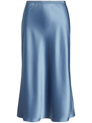 Polo Ralph Lauren satin-finish midi skirt - Blue