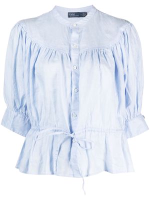 Polo Ralph Lauren Saya stripe-print linen blouse - Blue