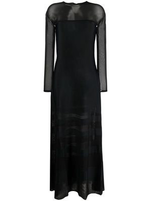 Polo Ralph Lauren semi-sheer maxi dress - Black
