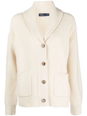 Polo Ralph Lauren shawl-collar chunky-knit cardigan - White