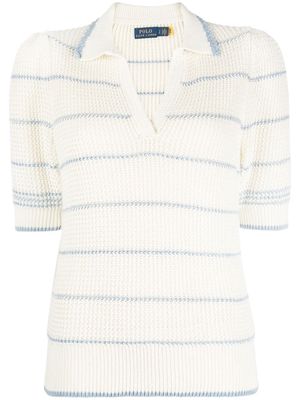Polo Ralph Lauren short sleeve knitted top - Neutrals