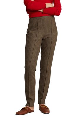 Polo Ralph Lauren Skinny Trousers in Brown Herringbone