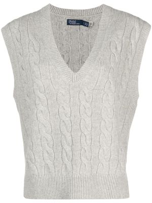 Polo Ralph Lauren sleeveless cable-knit vest - Grey