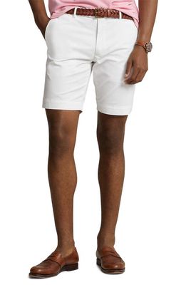 Polo Ralph Lauren Slim Fit Stretch Cotton Chino Shorts in White