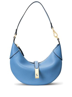 Polo Ralph Lauren small logo-charm leather shoulder bag - Blue