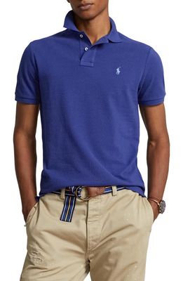 Polo Ralph Lauren Solid Cotton Piqué Polo in Beach Royal