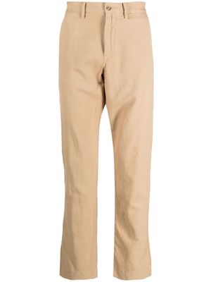 Polo Ralph Lauren straight-leg linen-blend trousers - Neutrals