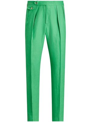 Polo Ralph Lauren straight-leg linen trousers - Green