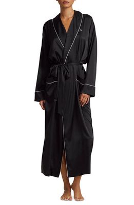 Polo Ralph Lauren Stretch Silk Robe in Onyx