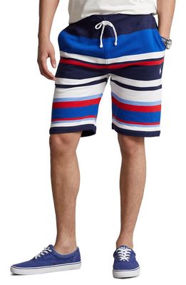 Polo Ralph Lauren Stripe Fleece Shorts in Blue Multi