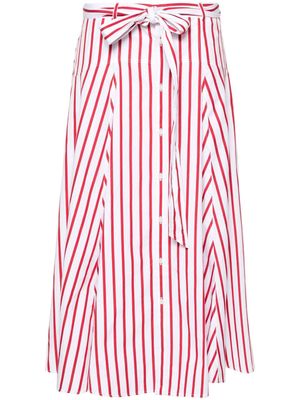 Polo Ralph Lauren stripe-pattern cotton skirt - Red