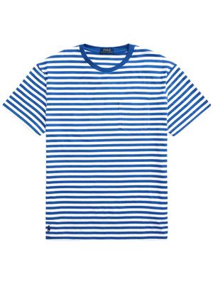 Polo Ralph Lauren stripe-pattern cotton T-shirt - Blue