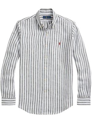 Polo Ralph Lauren stripe-pattern linen shirt - White