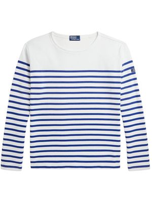 Polo Ralph Lauren striped boating jersey T-shirt - White