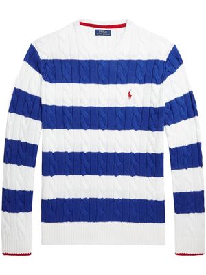 Polo Ralph Lauren striped cable-knit jumper - Blue