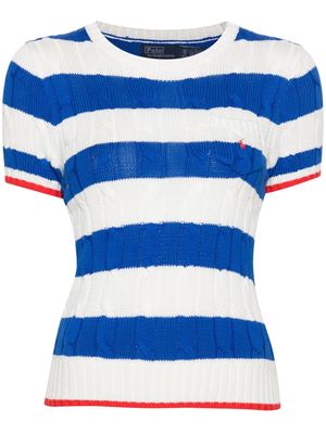 Polo Ralph Lauren striped cable-knit top - White