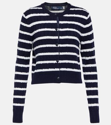 Polo Ralph Lauren Striped cable-knit wool cardigan