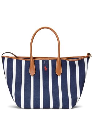 Polo Ralph Lauren striped canvas tote bag - Blue