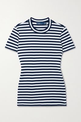 Polo Ralph Lauren - Striped Cotton-jersey T-shirt - Blue