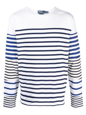 Polo Ralph Lauren striped cotton sweatshirt - White