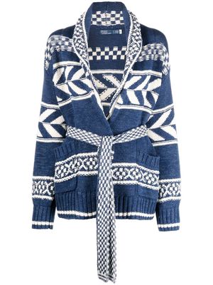 Polo Ralph Lauren striped knit cardi-coat - Blue