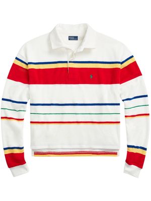 Polo Ralph Lauren striped long-sleeve rugby top - White