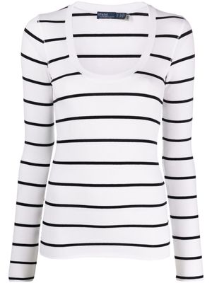Polo Ralph Lauren striped long-sleeve sweatshirt - White