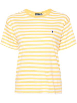 Polo Ralph Lauren striped Polo Pony-embroidered T-shirt - Neutrals