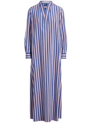 Polo Ralph Lauren striped poplin long dress - Blue