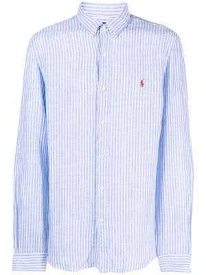 Polo Ralph Lauren stripped logo shirt - Blue
