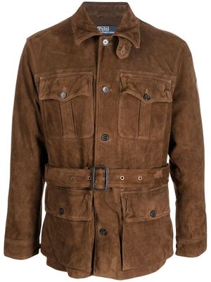 Polo Ralph Lauren suede belted utility jacket - Brown