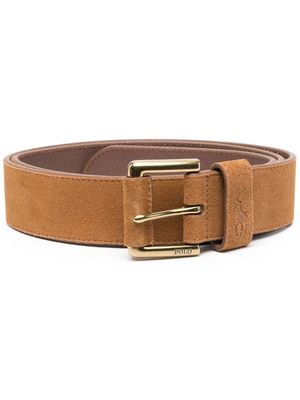 POLO RALPH LAUREN suede buckle belt - Brown
